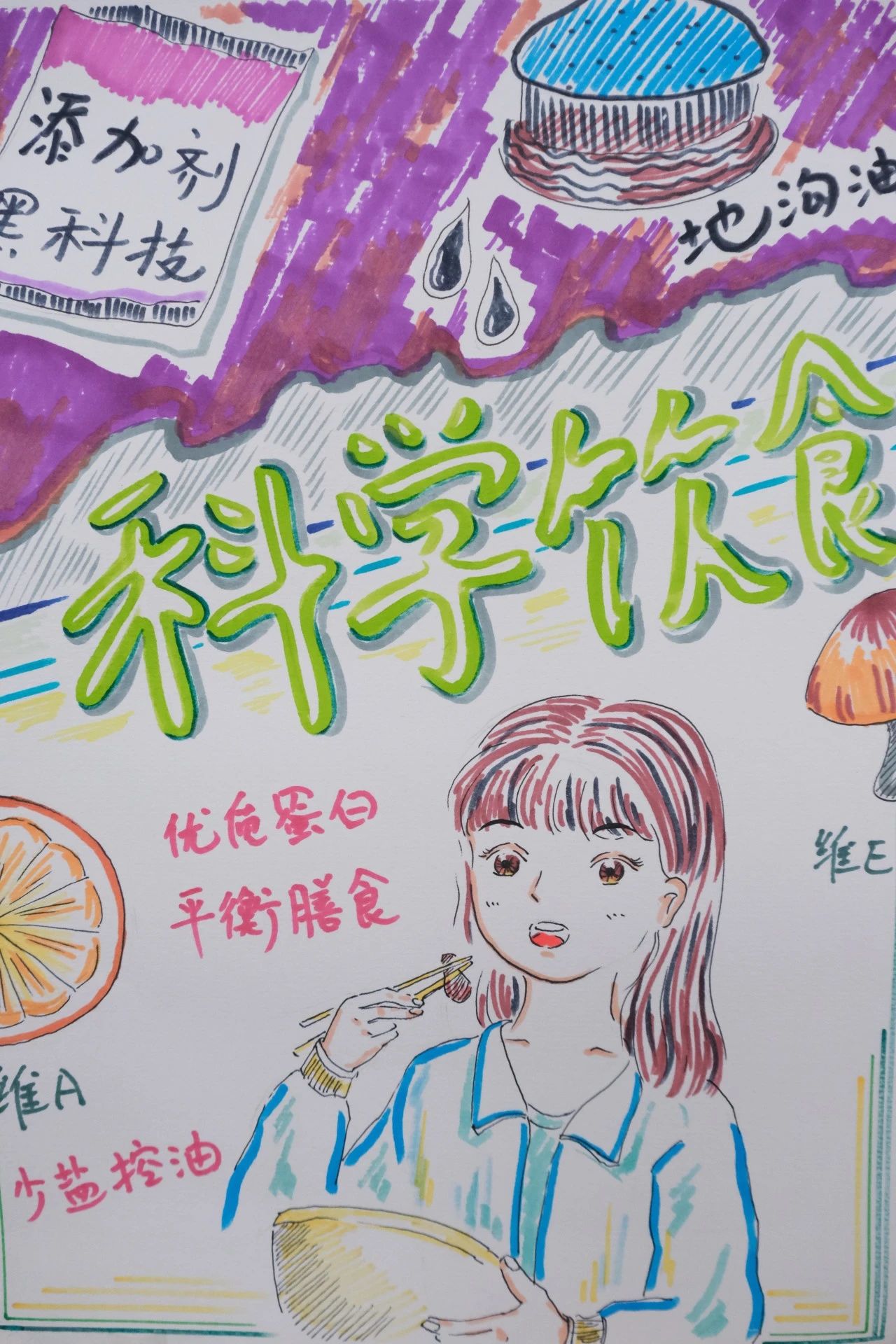 手抄报展示藏在衣食住行中的科学